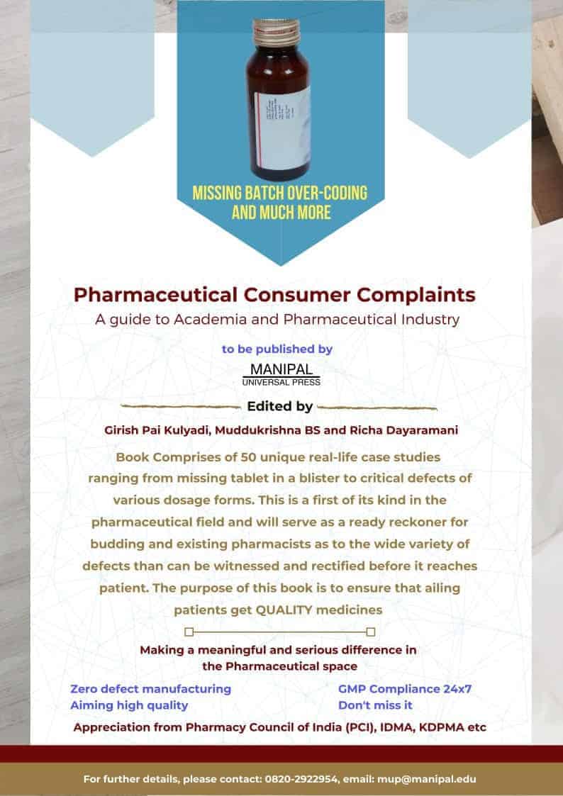 Pharmaceutical Consumer Complaints A guide to academia and pharma